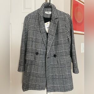 NWT XS Aurianna Plaid Double Breasted Blazer